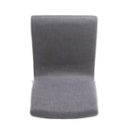 Sedia da pranzo in tessuto, stile Mid-Century, set da 2 – Menta / Beige / Grigio scuro, Gambe in noce o rovere
