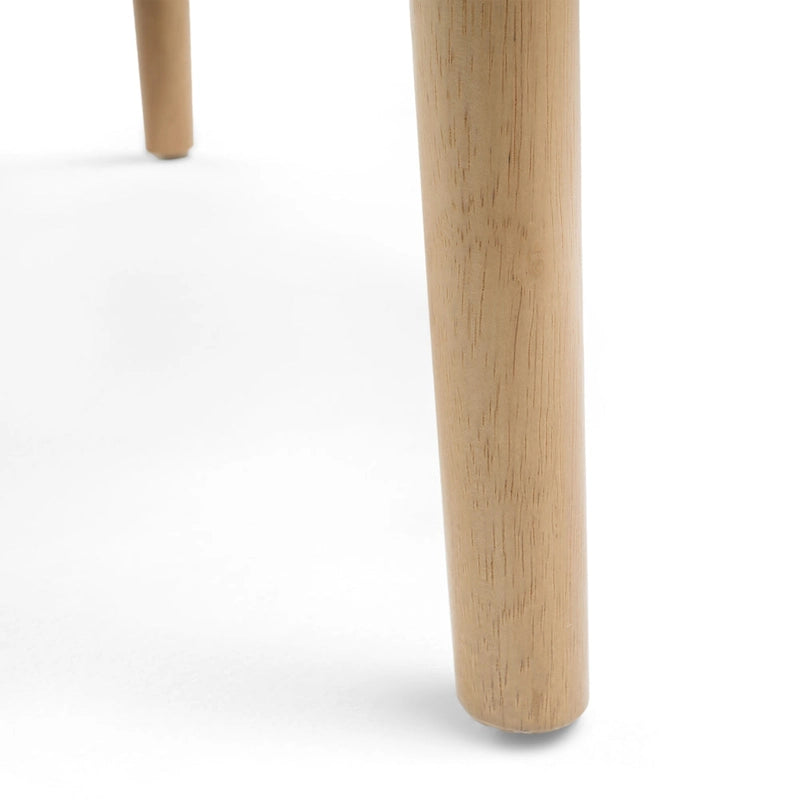Sedia da pranzo in tessuto, stile Mid-Century, set da 2 – Menta / Beige / Grigio scuro, Gambe in noce o rovere