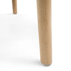 Sedia da pranzo in tessuto, stile Mid-Century, set da 2 – Menta / Beige / Grigio scuro, Gambe in noce o rovere