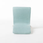 Sedia da pranzo in tessuto, stile Mid-Century, set da 2 – Menta / Beige / Grigio scuro, Gambe in noce o rovere