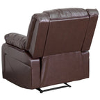 Poltrona reclinabile con schienale a cuscino in ecopelle, nero/marrone/grigio/crema/cognac, monoposto