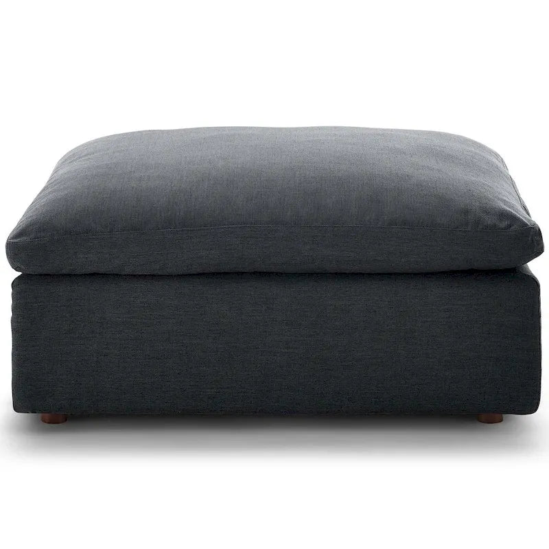 Divano angolare moderno grigio, poliestere-lino, 5 pezzi