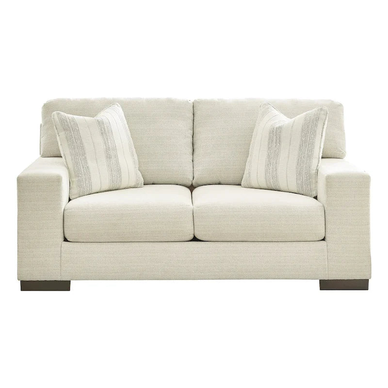 Divanetto in tessuto di betulla/lino, 2 posti, 178 cm L x 102 cm P x 94 cm H