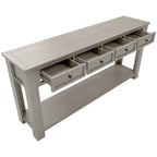 Consolle Mid-Century con 3 Cassetti e 2 Ripiani – Espresso / Blu Marino / Grigio / Bianco / Marrone Chiaro / Blu Scuro