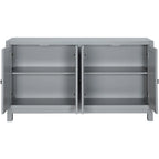 Madia a 4 ante bianca / nera / grigio chiaro, montaggio a 1 persona
