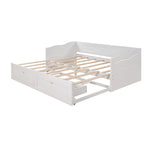 Divano letto allungabile grigio / bianco / espresso con letto estraibile, da singolo a matrimoniale, per 2 persone