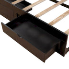 Divano letto allungabile grigio / bianco / espresso con letto estraibile, da singolo a matrimoniale, per 2 persone