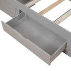 Divano letto allungabile grigio / bianco / espresso con letto estraibile, da singolo a matrimoniale, per 2 persone