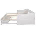 Divano letto allungabile grigio / bianco / espresso con letto estraibile, da singolo a matrimoniale, per 2 persone