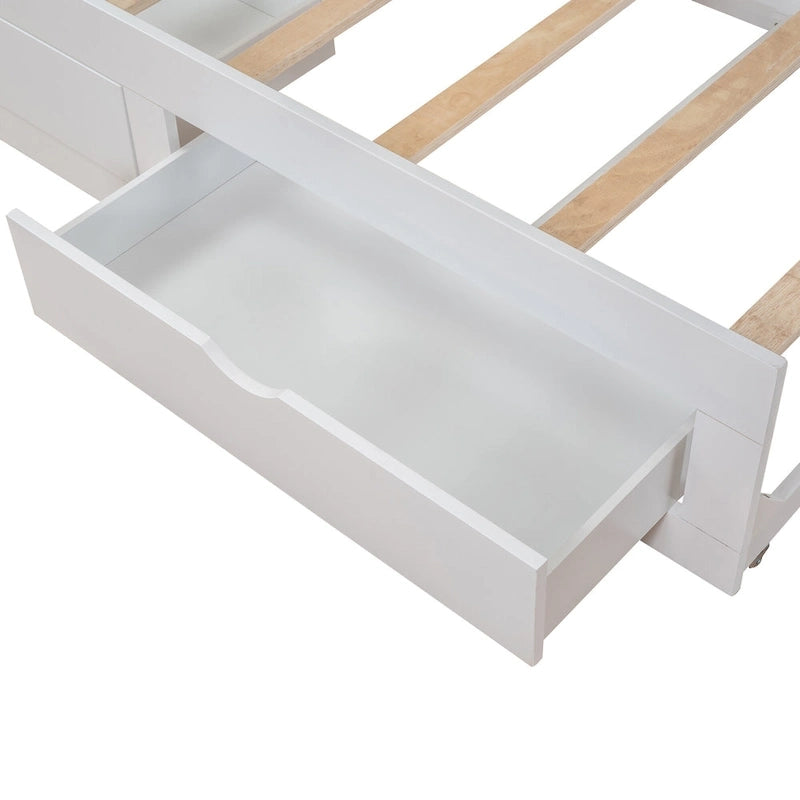 Divano letto allungabile grigio / bianco / espresso con letto estraibile, da singolo a matrimoniale, per 2 persone