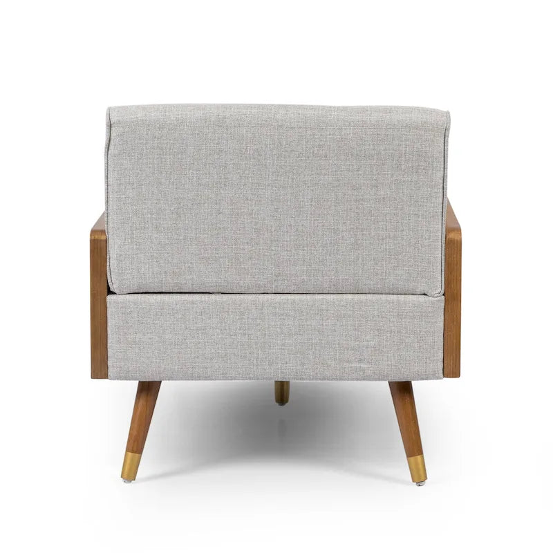 Chaise longue di metà secolo rosa cipria chiaro / grigio / beige e noce scuro, 1 posto