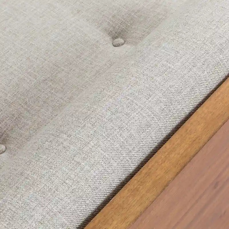 Chaise longue di metà secolo rosa cipria chiaro / grigio / beige e noce scuro, 1 posto