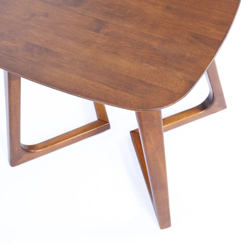 Tavolino in Legno Massello Noce Rustico Moderno (Uso Singolo)