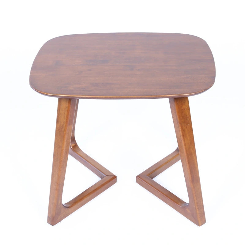 Tavolino in Legno Massello Noce Rustico Moderno (Uso Singolo)