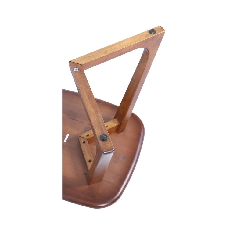 Tavolino in Legno Massello Noce Rustico Moderno (Uso Singolo)