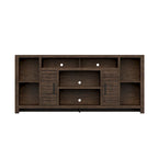 Mobile TV da Consolle in Legno Finitura Whiskey, 2 Ante, Adatto a TV fino a 85 pollici