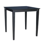Set da pranzo da 5 pezzi nero altezza bancone per 4 persone