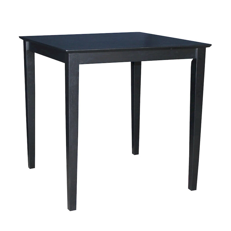 Set da pranzo da 5 pezzi nero altezza bancone per 4 persone