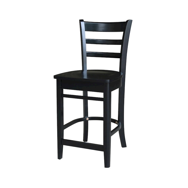 Set da pranzo da 5 pezzi nero altezza bancone per 4 persone