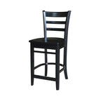 Set da pranzo da 5 pezzi nero altezza bancone per 4 persone