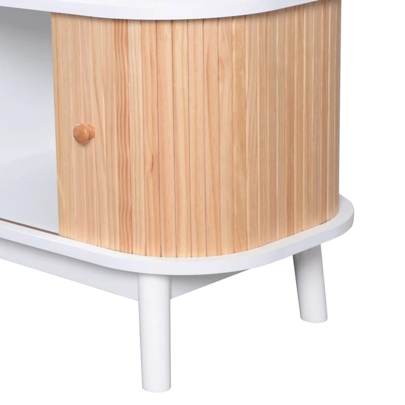 Mobile TV in rattan naturale bianco/marrone, 2 colori, adatto per TV fino a 75"