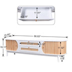 Mobile TV in rattan naturale bianco/marrone, 2 colori, adatto per TV fino a 75"