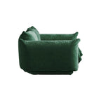 Divano componibile in ciniglia nero/arancio/beige/verde con pouf, 3-4 posti