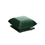Divano componibile in ciniglia nero/arancio/beige/verde con pouf, 3-4 posti