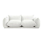 Divano componibile in ciniglia nero/arancio/beige/verde con pouf, 3-4 posti