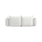Divano componibile in ciniglia nero/arancio/beige/verde con pouf, 3-4 posti