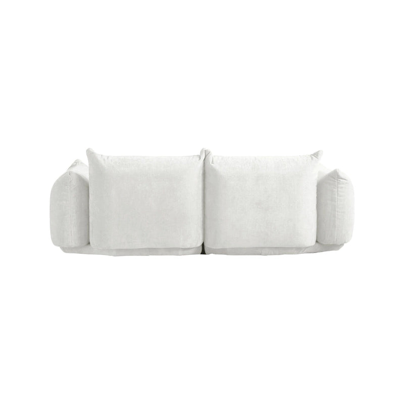 Divano componibile in ciniglia nero/arancio/beige/verde con pouf, 3-4 posti