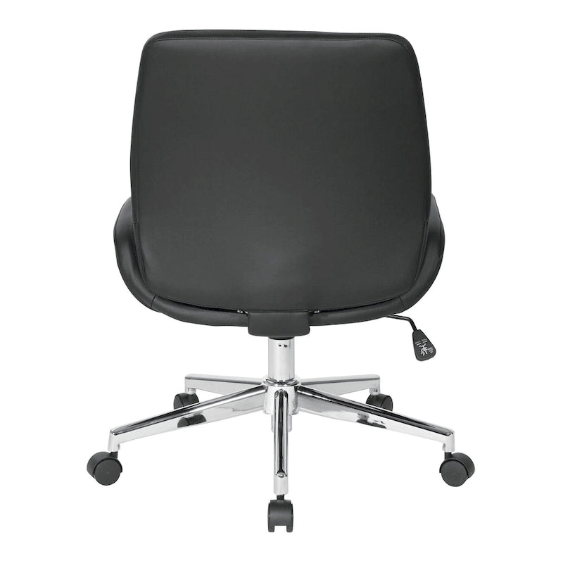 Sedia da ufficio girevole in similpelle bianca/nera/grigia per 1 persona