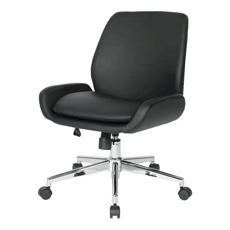 Sedia da ufficio girevole in similpelle bianca/nera/grigia per 1 persona