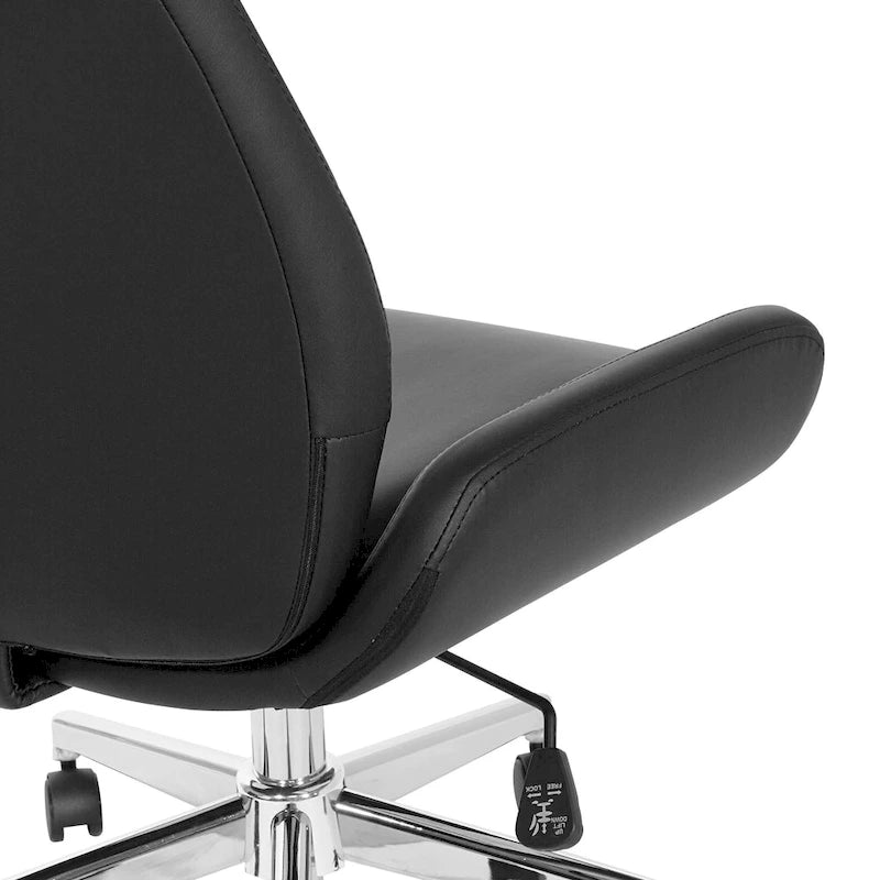 Sedia da ufficio girevole in similpelle bianca/nera/grigia per 1 persona