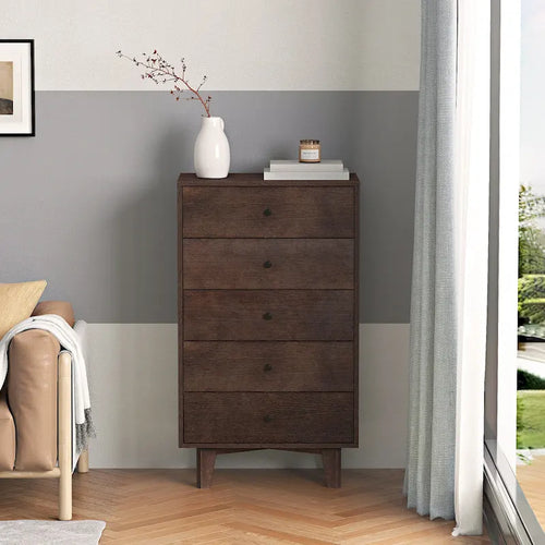 Credenza in legno a 7 cassetti Auburn, utente singolo