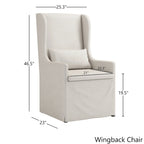 Set da Pranzo Rotondo in Stile Rustico da 7 Pezzi Bianco per 7 Persone (Tavolo + 4 Sedie in Legno + 2 Sedie a Pozzetto)