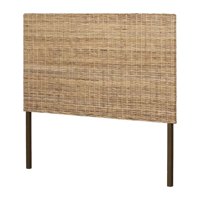 Testiera in Rattan Intrecciato da Parete – Queen/Full, Installazione per 1 Persona