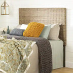 Testiera in Rattan Intrecciato da Parete – Queen/Full, Installazione per 1 Persona