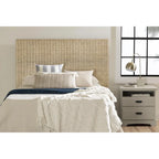 Testiera in Rattan Intrecciato da Parete – Queen/Full, Installazione per 1 Persona