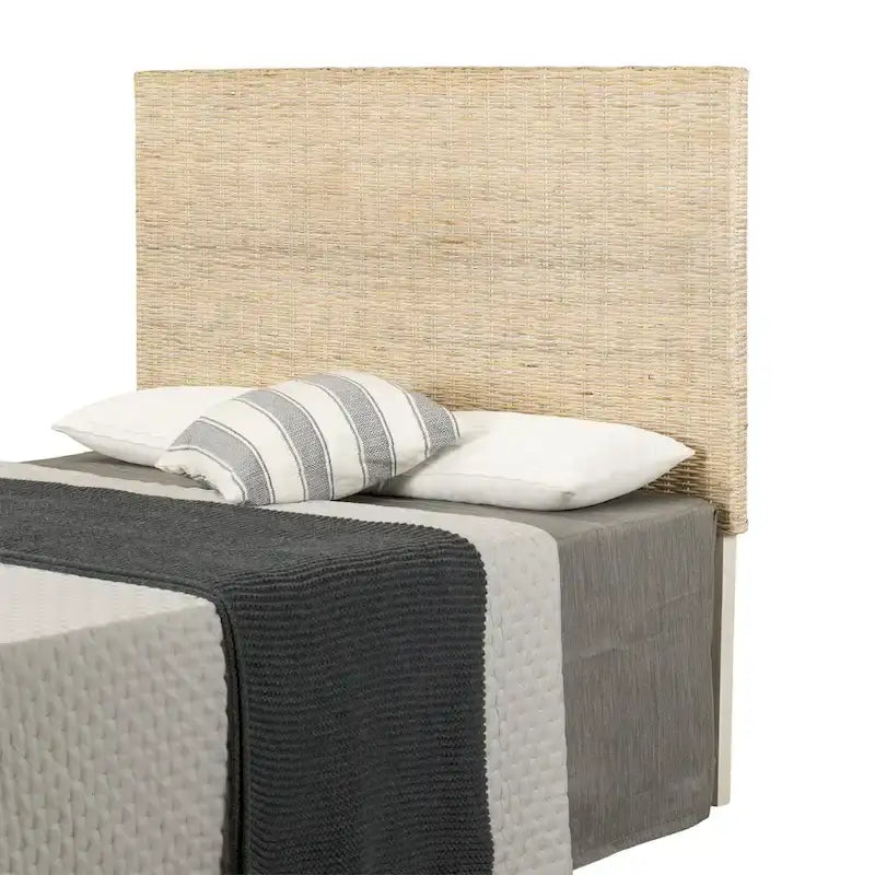 Testiera in Rattan Intrecciato da Parete – Queen/Full, Installazione per 1 Persona