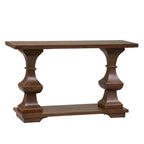 Tavolino da divano Kona Brown Oak Planked, stile spagnolo, con ripiano in legno