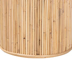 Tavolo consolle in rattan bohémien color miele chiaro, per 1 persona