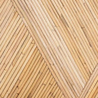 Tavolo consolle in rattan bohémien color miele chiaro, per 1 persona