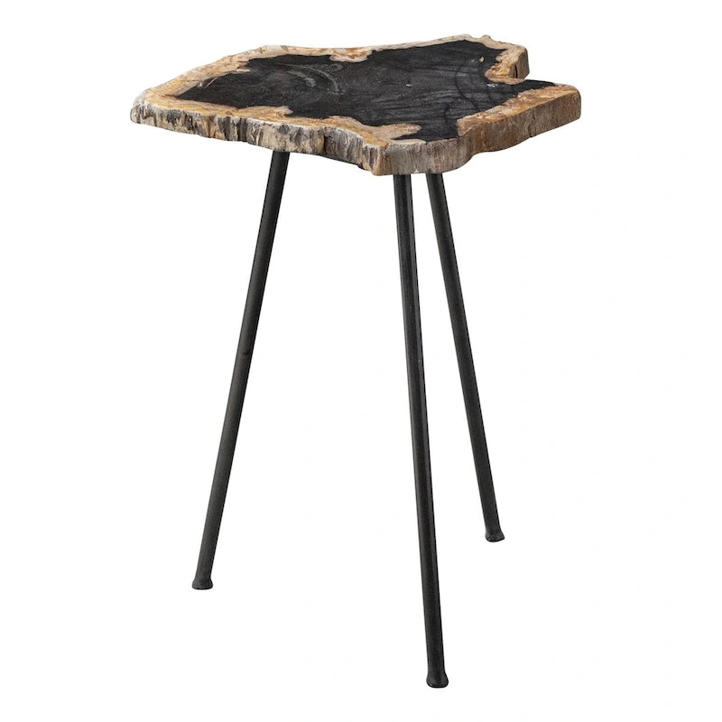 20  Brown and Black Contemporary Accent Table
