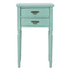 Tavolino in betulla bianca/verde polvere/legno verde acqua, stile country francese, montaggio da 1 persona