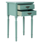 Tavolino in betulla bianca/verde polvere/legno verde acqua, stile country francese, montaggio da 1 persona