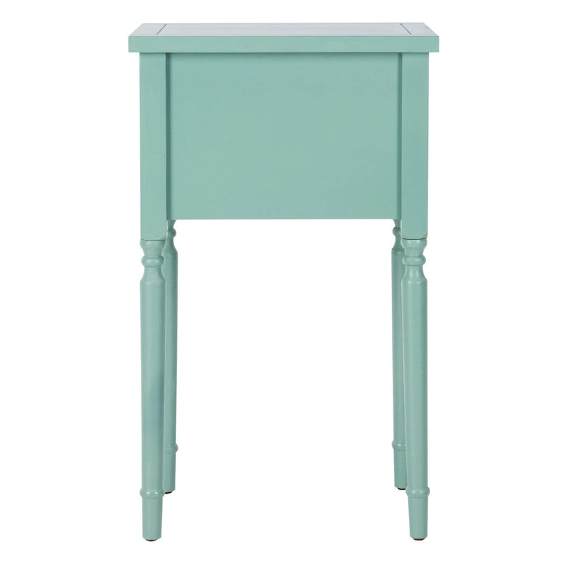 Tavolino in betulla bianca/verde polvere/legno verde acqua, stile country francese, montaggio da 1 persona