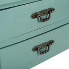 Tavolino in betulla bianca/verde polvere/legno verde acqua, stile country francese, montaggio da 1 persona