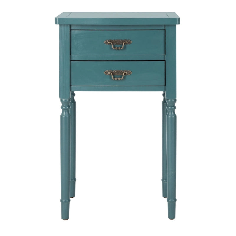 Tavolino in betulla bianca/verde polvere/legno verde acqua, stile country francese, montaggio da 1 persona