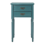 Tavolino in betulla bianca/verde polvere/legno verde acqua, stile country francese, montaggio da 1 persona